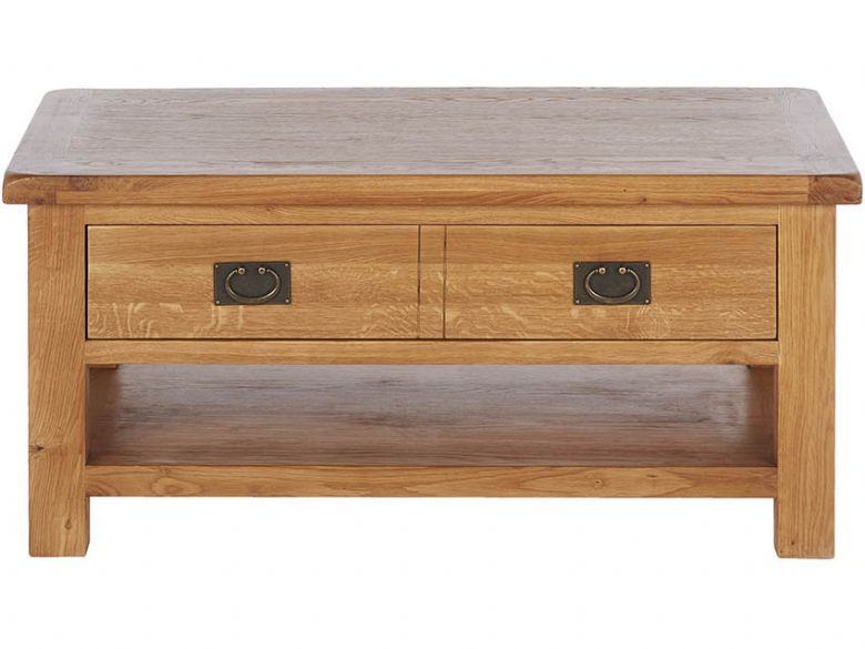 Winchester Oak Large Coffee Table with Shelf