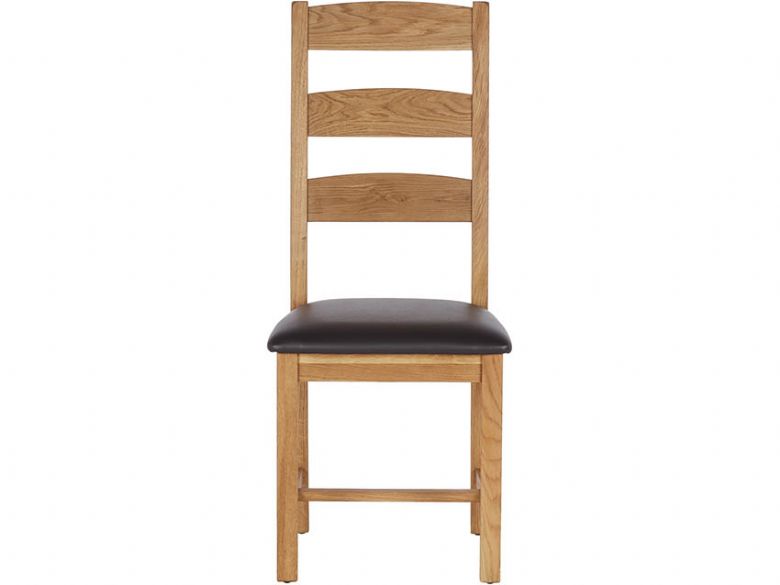 Winchester Oak Ladder Back Dining Chair, Rustic Oak Ladder Back Dining Chairs