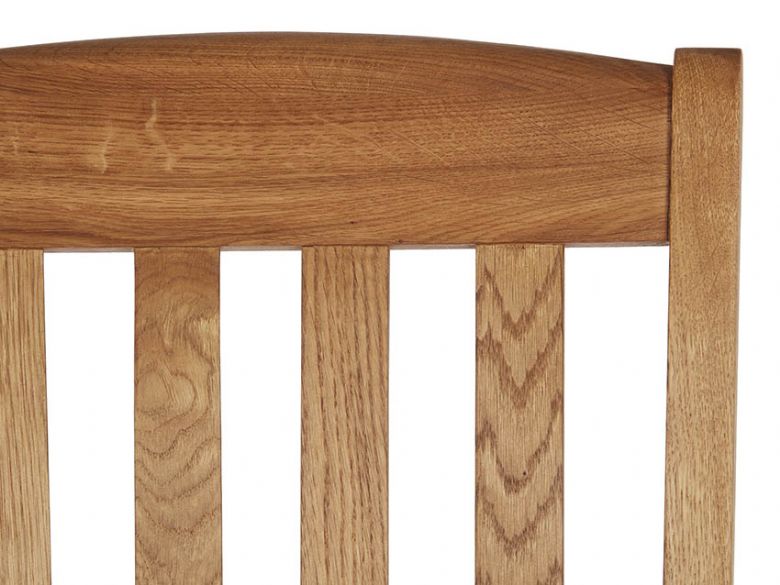 Oak Dining Chair With Vertical Slats