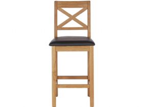 Winchester Oak Barstool With Black Seat