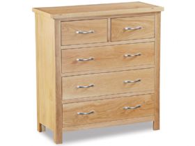 Oxford oak 2 over 3 chest of drawers