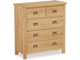 Oak 2 Over 3 Chest of Drawers