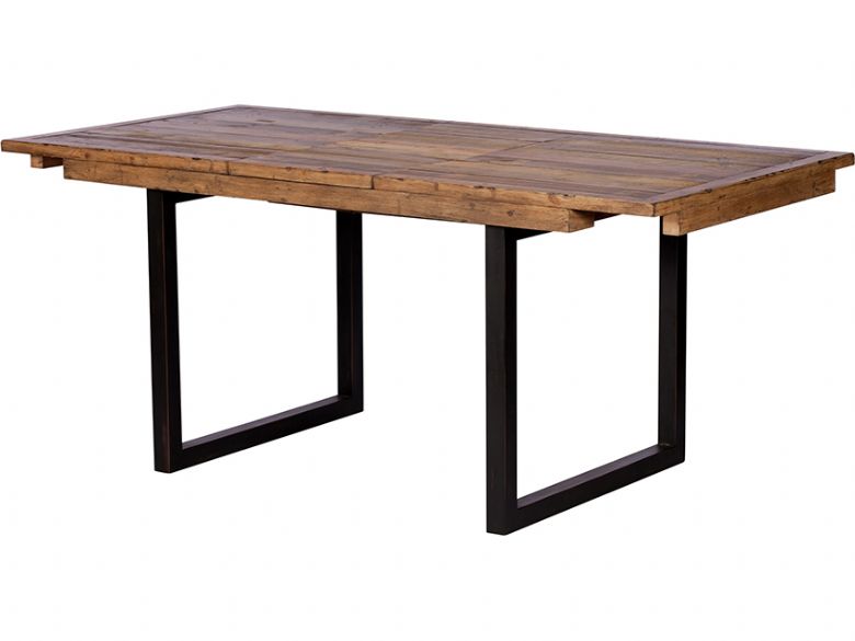 Halstein reclaimed 140cm extending dining table - fully extended
