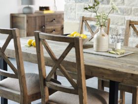 Halstein reclaimed rustic dining collection