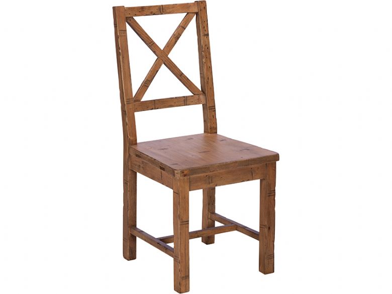 Halstein reclaimed cross back dining chair