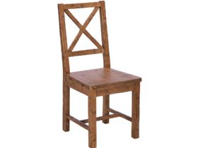 Halstein reclaimed cross back dining chair