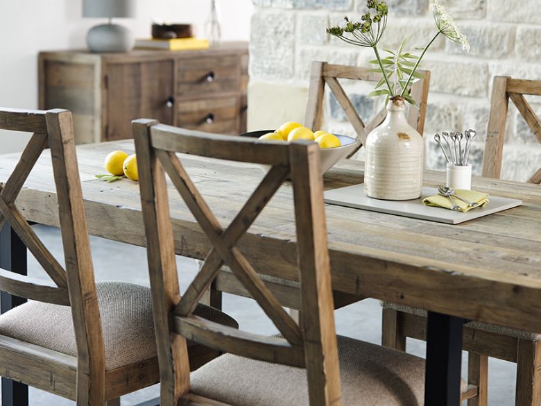 Halstein reclaimed rustic dining collection