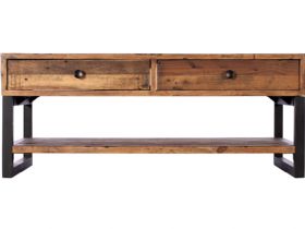 Halstein reclaimed coffee table with drawer