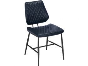 Mara dark blue dining chair available at Furniture Barn