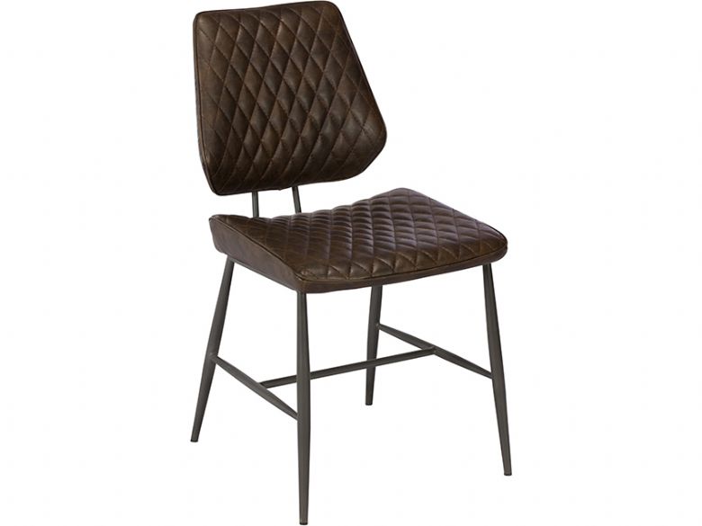 Mara retro style bonded leather brown dining chair