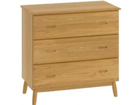 Bascote oak Scandi style 3 drawer chest