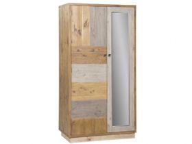 Reclaimed Pine Double Wardrobe with Plinth