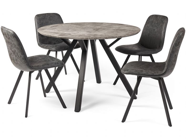 Zetta Round Table 4 Chairs, Round Table For 4