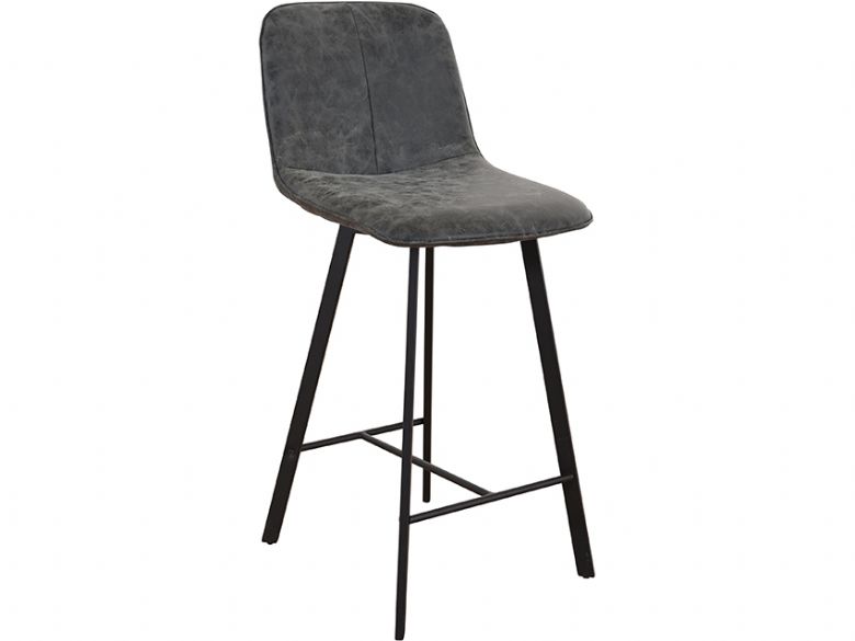 Zurich leather look bar stool