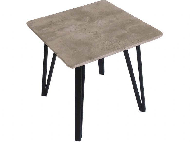 Zurich stone effect grey lamp table available at Furniture Barn