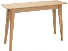 Shackleton Scandi style oak console table available at Furniture Barn