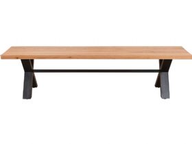 Yukon 180cm oak bench available at Furniture Barn