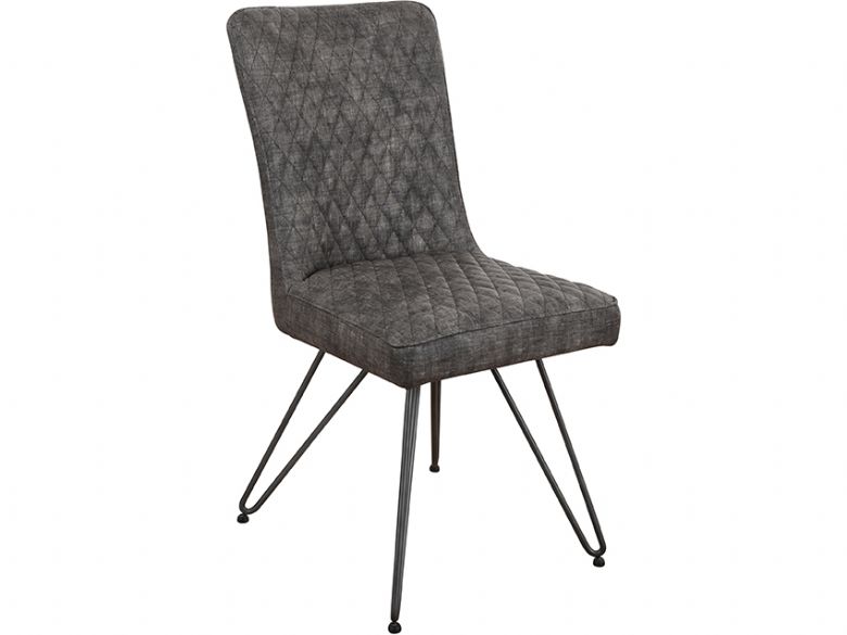 Yukon suede look grey dining chair available at Furniture Barn