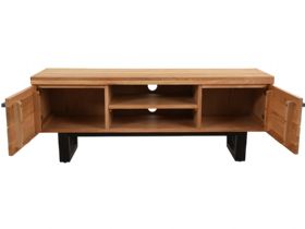Yukon wooden TV stand with natural finish