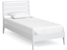 Louis white modern single bed frame available at Furniture Barn