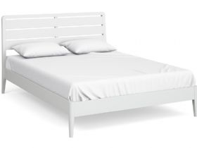 Louis white modern king size bed frame available at Furniture Barn
