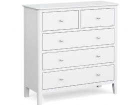 Louis white 2 over 3 chest of drawers