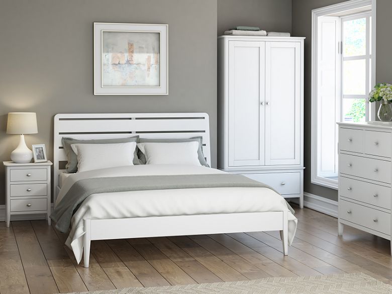 Louis contemporary white bedroom collection