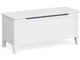 Louis modern white blanket box available at Furniture Barn