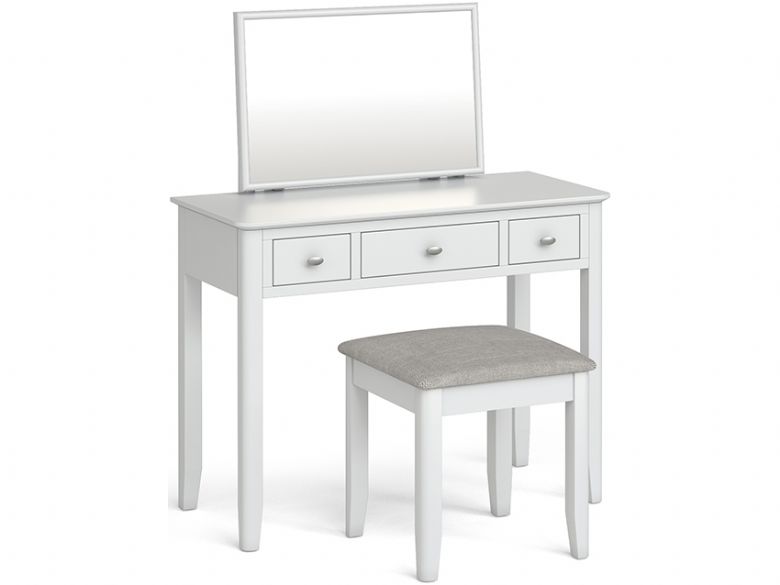 Louis white dressing table set available at Furniture Barn