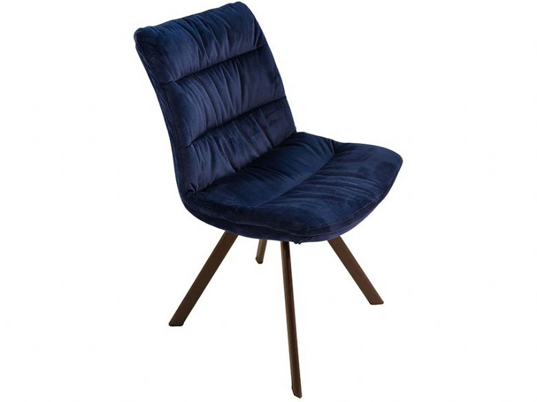 Faith blue velvet dining chair available at Furniture Barn