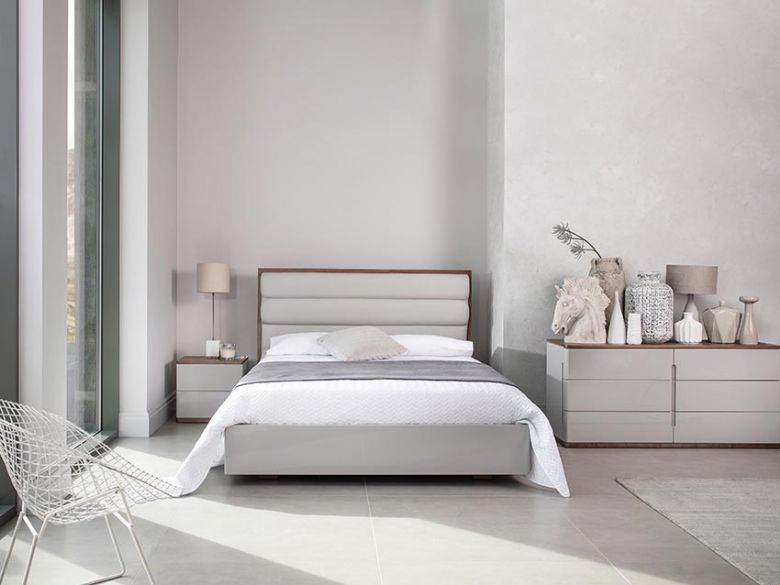 Style modern grey bed frame