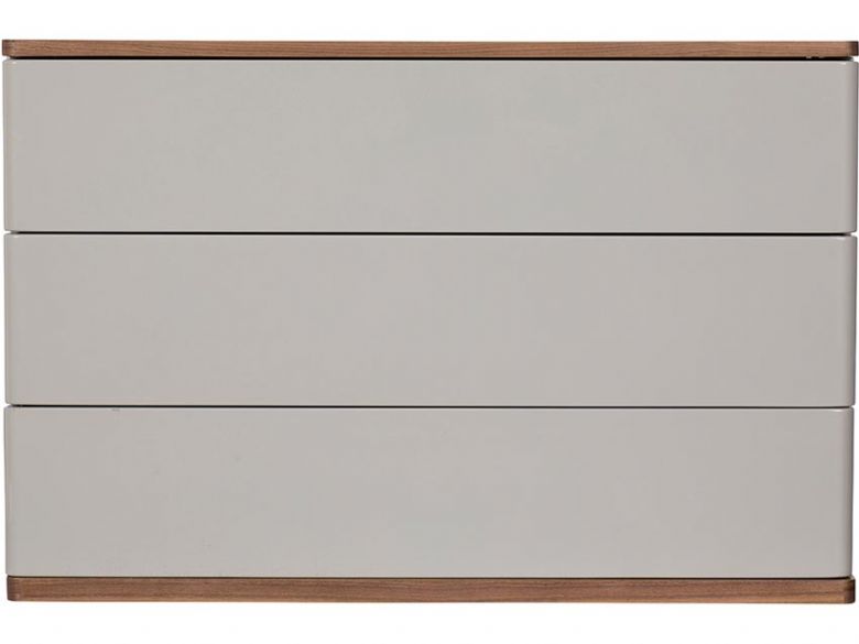 Style grey modern 3 drawer chest