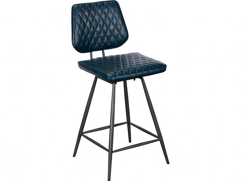 Mara retro style dark blue bar stool
