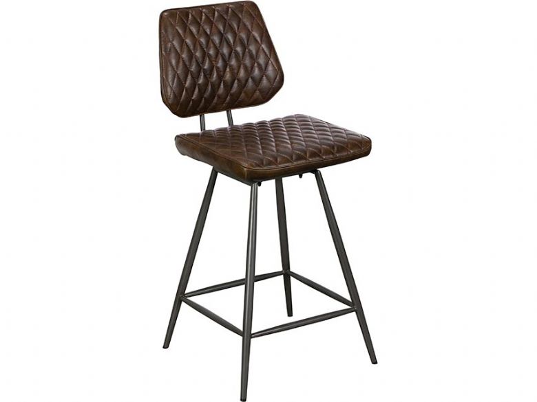 Mara dark brown bar stool for industrial style dining