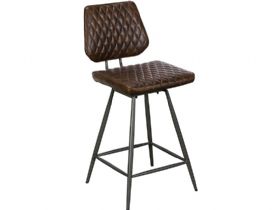 Mara dark brown bar stool for industrial style dining