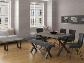 Alberta stone effect dining and living room furniture