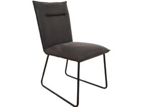Grey Suede Dining Chair