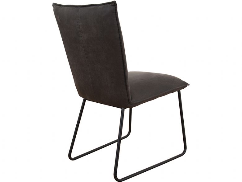 Pecos modern grey dining chair with metal legs