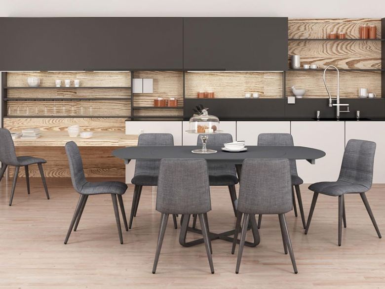 Xavier grey dining table and chairs
