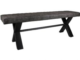 Yukon suede look bench available at Furniture Barn