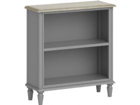 Ellison grey painted low bookcase