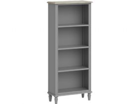 Ellison grey slim bookcase available at Furniture Barn