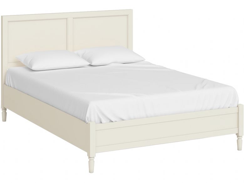 Ellison cream kingsize bed frame available at Furniture Barn