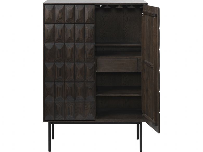 Anastasia modern wood drinks cabinet available at Furniture Barn