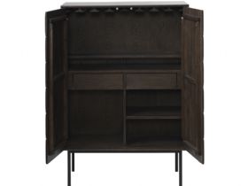 Anastasia wooden drinks cabinet with dark finish
