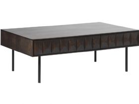 Anastasia dark coffee table with textured front