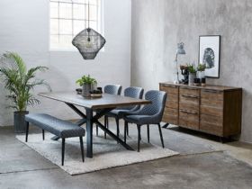 Fordham dark wood dining and living room collection