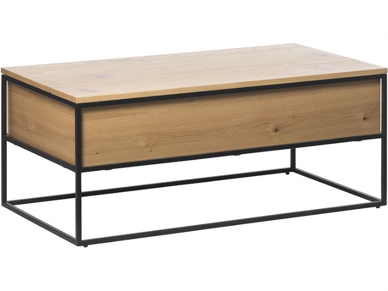 Rosta wood and metal coffee table for modern living room