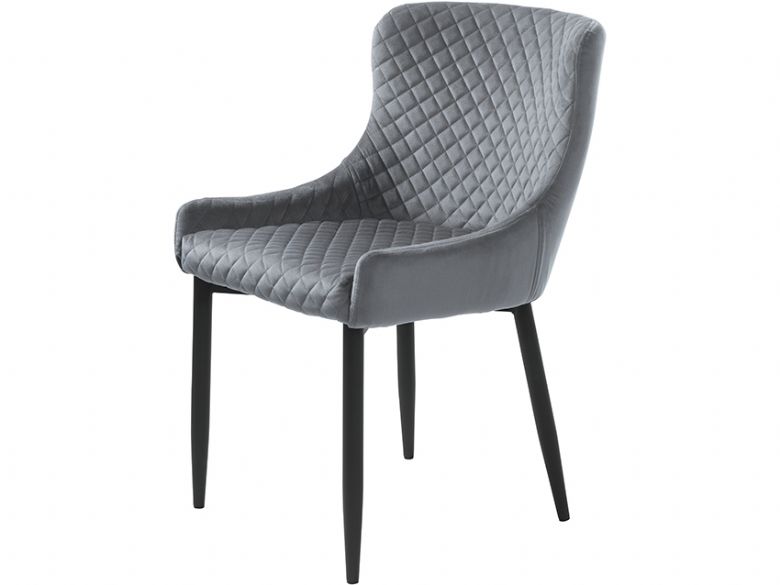 Houston contemporary velvet dining chair available at Furniture Barn