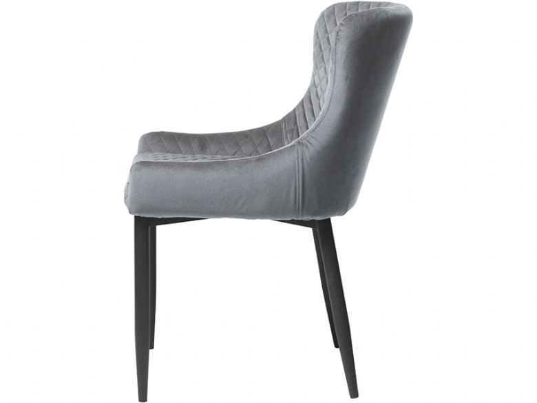 Houston grey velvet dining chair